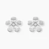 Histoire d'Or Boucles D'oreilles Puces Locmae Argent Blanc