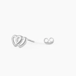 Boucles D'oreilles Puces Lehinaae Argent Blanc-Histoire d'Or Discount