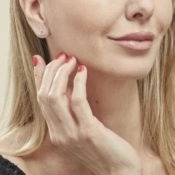 Boucles D'oreilles Puces Lorena De Zirconium-Histoire d'Or New