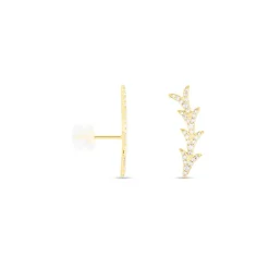Histoire d'Or Boucles D'oreilles Puces Ligeia Or Jaune Oxyde De Zirconium