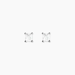 Boucles D'oreilles Puces Mathilda Argent Blanc Oxyde De Zirconium-Histoire d'Or New