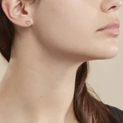 Histoire d'Or Boucles D'oreilles Puces Menel Argent Rose