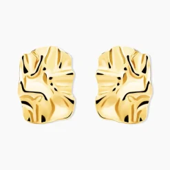 Boucles D'oreilles Puces Maelisa Acier Jaune Sans Pierre-Histoire d'Or New