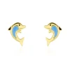 Histoire d'Or Boucles D'oreilles Puces Mael Dauphin Or Jaune