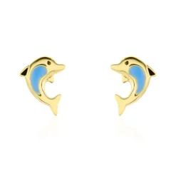 Histoire d'Or Boucles D'oreilles Puces Mael Dauphin Or Jaune