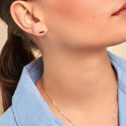 Boucles D'oreilles Puces Mai-ly Argent Blanc Oxyde De Zirconium-Histoire d'Or New