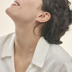 Boucles D'oreilles Puces Marnie Or Blanc Diamant-Histoire d'Or Discount