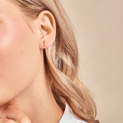 Boucles D'oreilles Puces Matleena Or Jaune Diamant Synthétique-Histoire d'Or Clearance