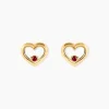 Boucles D'oreilles Puces Martella Or Jaune Rubis-Histoire d'Or Discount