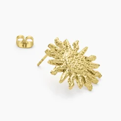 Boucles D'oreilles Puces Mermaid Acier Jaune-Histoire d'Or Best