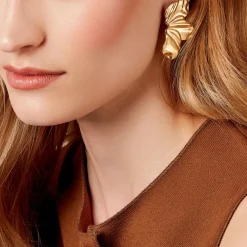 Boucles D'oreilles Puces Myria Acier Jaune-Histoire d'Or Best
