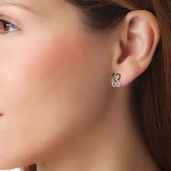 Boucles D'oreilles Puces Miranda Or Blanc Diamant-Histoire d'Or New