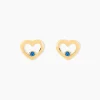 Histoire d'Or Boucles D'oreilles Puces Martella Or Jaune Saphir