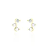 Boucles D'oreilles Puces Mureille Or Jaune Oxyde De Zirconium-Histoire d'Or New