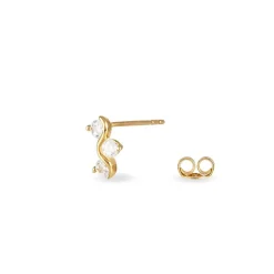 Boucles D'oreilles Puces Mureille Or Jaune Oxyde De Zirconium-Histoire d'Or New