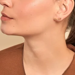 Boucles D'oreilles Puces Marlie Plaqué Or Jaune Oxyde De Zirconium-Histoire d'Or New