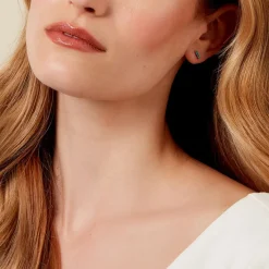 Histoire d'Or Boucles D'oreilles Puces Mai-ly Argent Blanc Spinelle