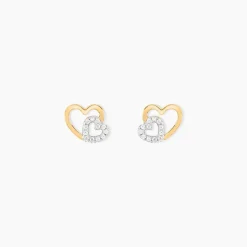 Histoire d'Or Boucles D'oreilles Puces Marineta Or Jaune Oxyde De Zirconium