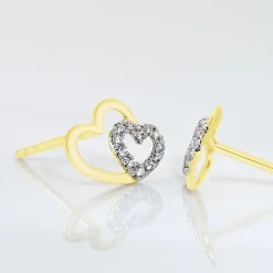 Histoire d'Or Boucles D'oreilles Puces Marineta Or Jaune Oxyde De Zirconium