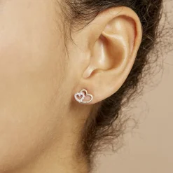 Histoire d'Or Boucles D'oreilles Puces Marineta Or Jaune Oxyde De Zirconium