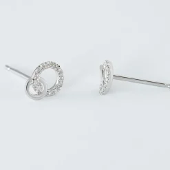 Histoire d'Or Boucles D'oreilles Puces Mahaut Or Blanc Diamant