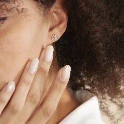 Histoire d'Or Boucles D'oreilles Puces Mahaut Or Blanc Diamant