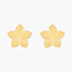Boucles D'oreilles Puces Maora Acier Jaune-Histoire d'Or Outlet