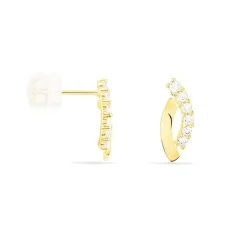 Histoire d'Or Boucles D'oreilles Puces Marlyatou Or Jaune Oxyde De Zirconium
