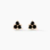 Histoire d'Or Boucles D'oreilles Puces Midnight Royalty Plaqué Or Jaune Oxyde