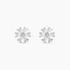 Histoire d'Or Boucles D'oreilles Puces Maelane Or Blanc Oxyde De Zirconium