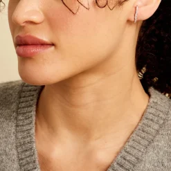 Histoire d'Or Boucles D'oreilles Puces Mabella Argent Blanc Oxyde De Zirconium