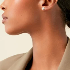 Boucles D'Oreilles Puces Munira Or Jaune Topaze Oxyde De Zirconium-Histoire d'Or Outlet