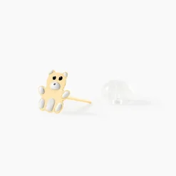 Boucles D'oreilles Puces Mae Ourson Or Jaune-Histoire d'Or New