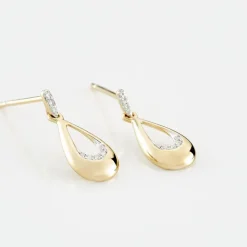 Boucles D'oreilles Puces Nirmala Or Jaune Diamant-Histoire d'Or Sale