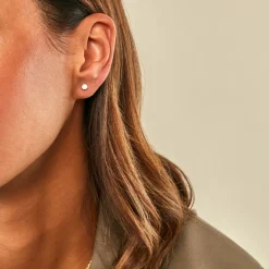 Histoire d'Or Boucles D'Oreilles Puces Nikandros Or Jaune Nacre