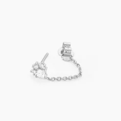 Boucles D'oreilles Puces Nimah Argent Blanc Oxyde De Zirconium-Histoire d'Or Best
