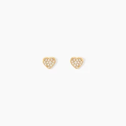 Histoire d'Or Boucles D'Oreilles Puces Nafissa Plaque Or Jaune Oxyde De Zirconium