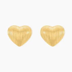 Boucles D'oreilles Puces Nolene Acier Jaune-Histoire d'Or Sale