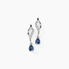 Histoire d'Or Boucles D'oreilles Puces Nolia Or Blanc Saphir Et Diamant
