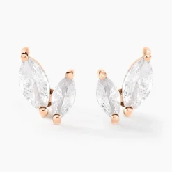 Histoire d'Or Boucles D'oreilles Puces Navette De Zirconium