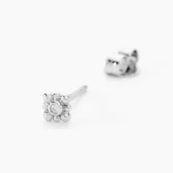 Boucles D'oreilles Puces Neorah Argent Blanc Oxyde De Zirconium-Histoire d'Or Clearance