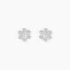 Histoire d'Or Boucles D'oreilles Puces Niva Argent Blanc