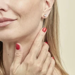 Boucles D'oreilles Puces Nilay Plaqué Or Jaune Oxyde De Zirconium-Histoire d'Or Discount