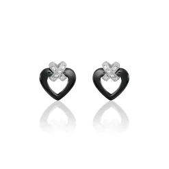 Histoire d'Or Boucles D'oreilles Puces Nolwen Argent  Céramique Oxyde De Zirconium