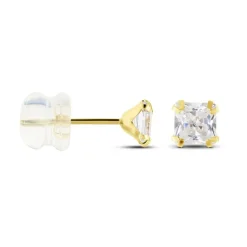 Boucles D'oreilles Puces Or Jaune Doreen Oxydes De Zirconium-Histoire d'Or Discount