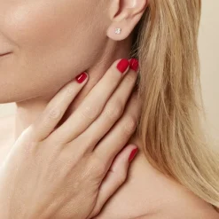 Boucles D'oreilles Puces Or Jaune Doreen Oxydes De Zirconium-Histoire d'Or Discount