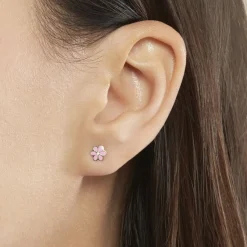 Histoire d'Or Boucles D'oreilles Puces Or Jaune Talia Email