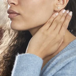 Boucles D'oreilles Puces Or Jaune Fragaria Oxydes-Histoire d'Or Clearance