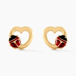 Histoire d'Or Boucles D'oreilles Puces Or Jaune Syringa Smalto