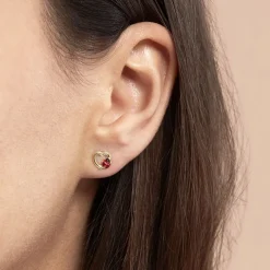 Histoire d'Or Boucles D'oreilles Puces Or Jaune Syringa Smalto